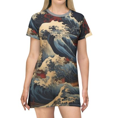 Fractal Waves - T-Shirt Dress - Image 3