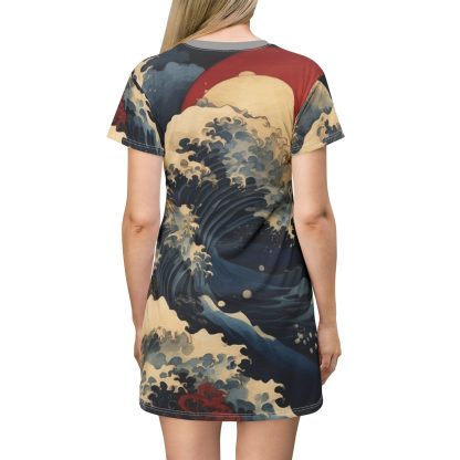 Fractal Waves - T-Shirt Dress - Image 4